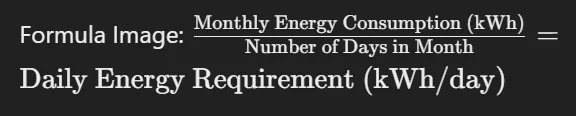 solar panel calculation formula