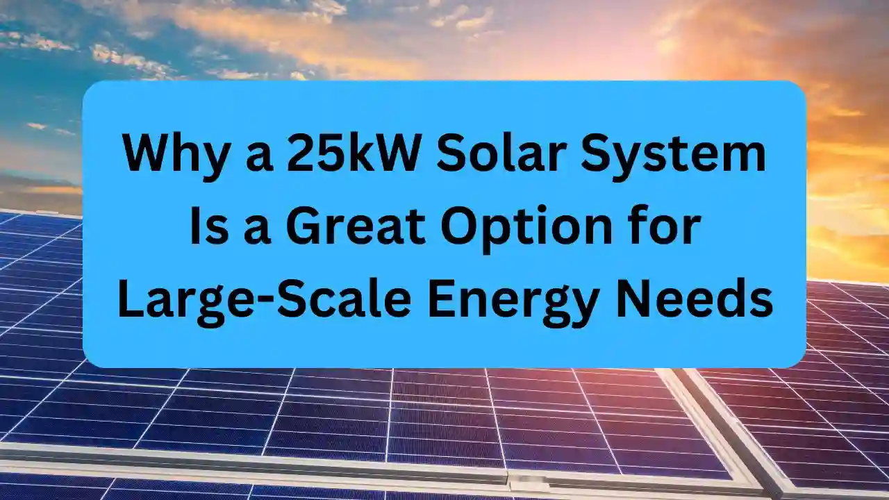 Why a 25kW Solar System Is a Great Option for Large-Scale Energy Needs