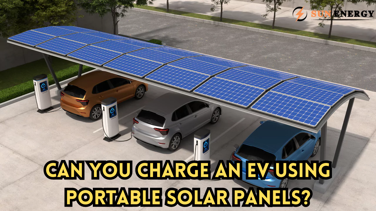 Can you charge an EV using portable solar panels?