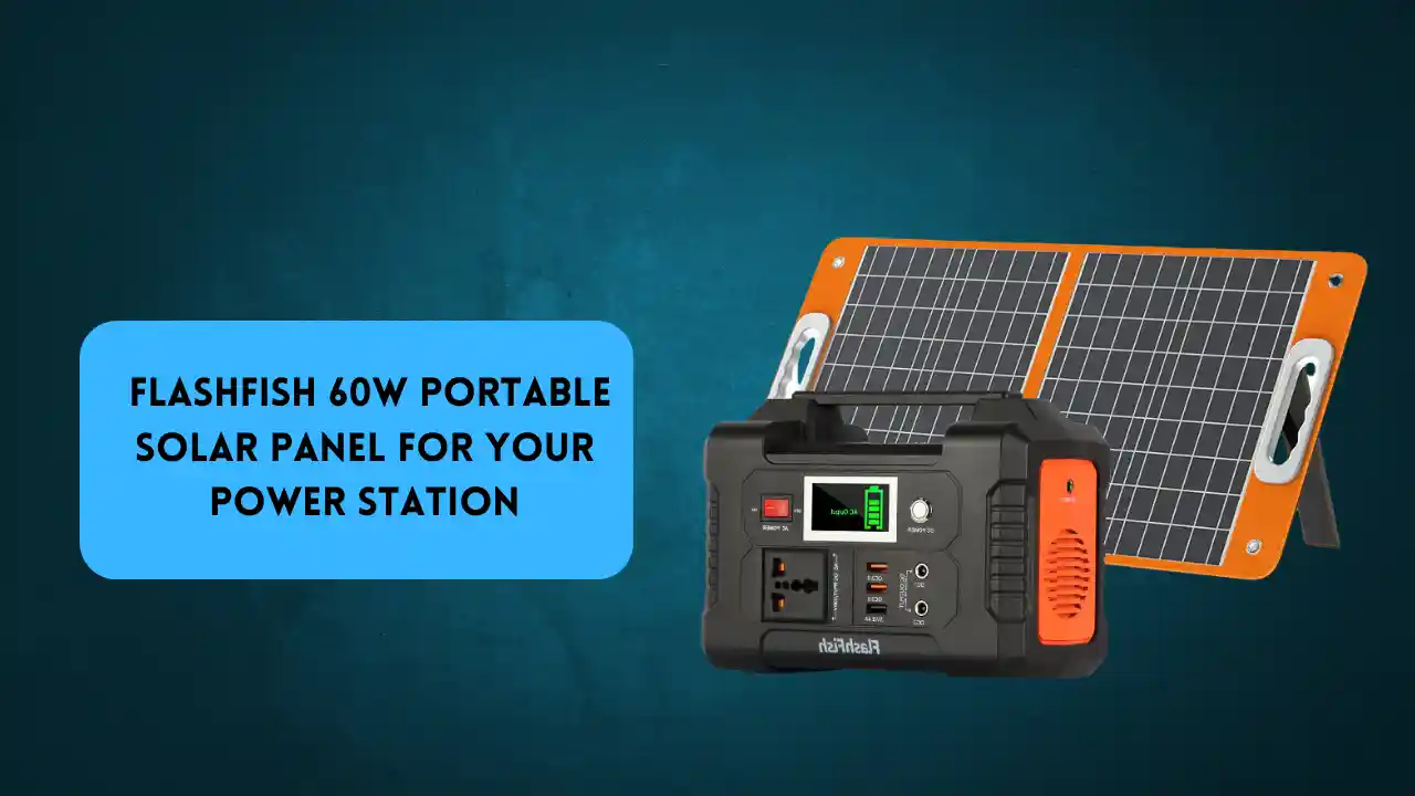 flashfish 60w portable solar panel for power station