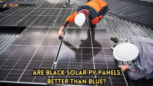 black solar PV panels