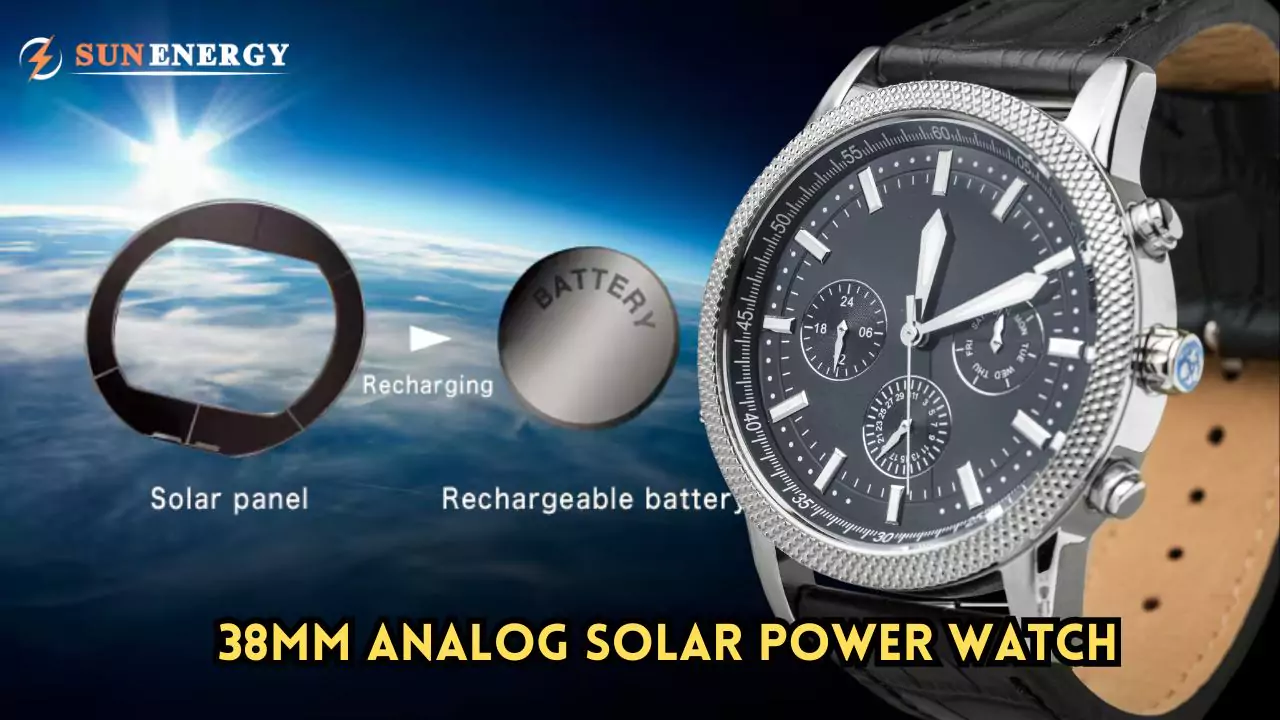 38mm Analog Solar Power Watch: The Stylish Timepiece